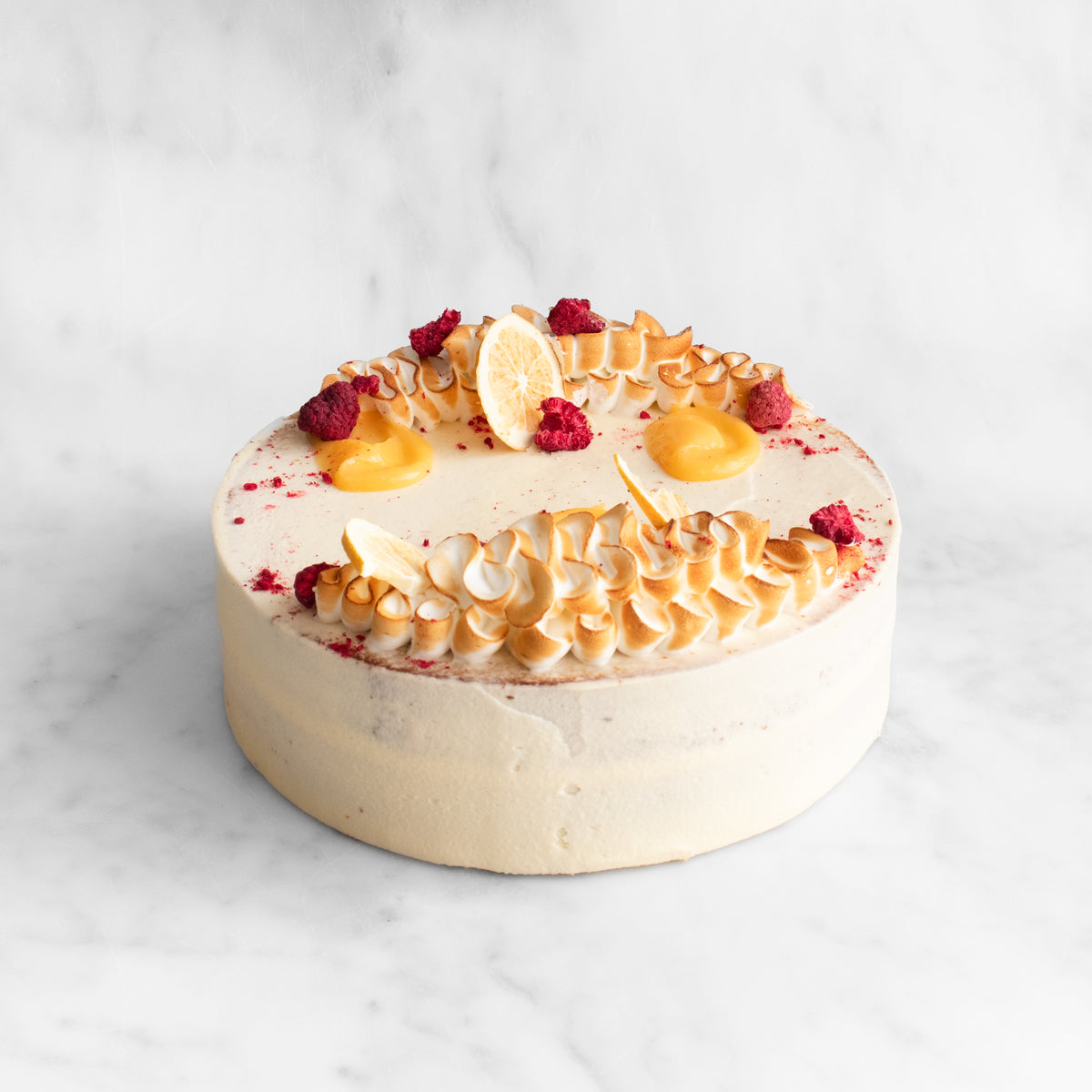 Lemon & White Chocolate Meringue Cake Auckland Delivery House of