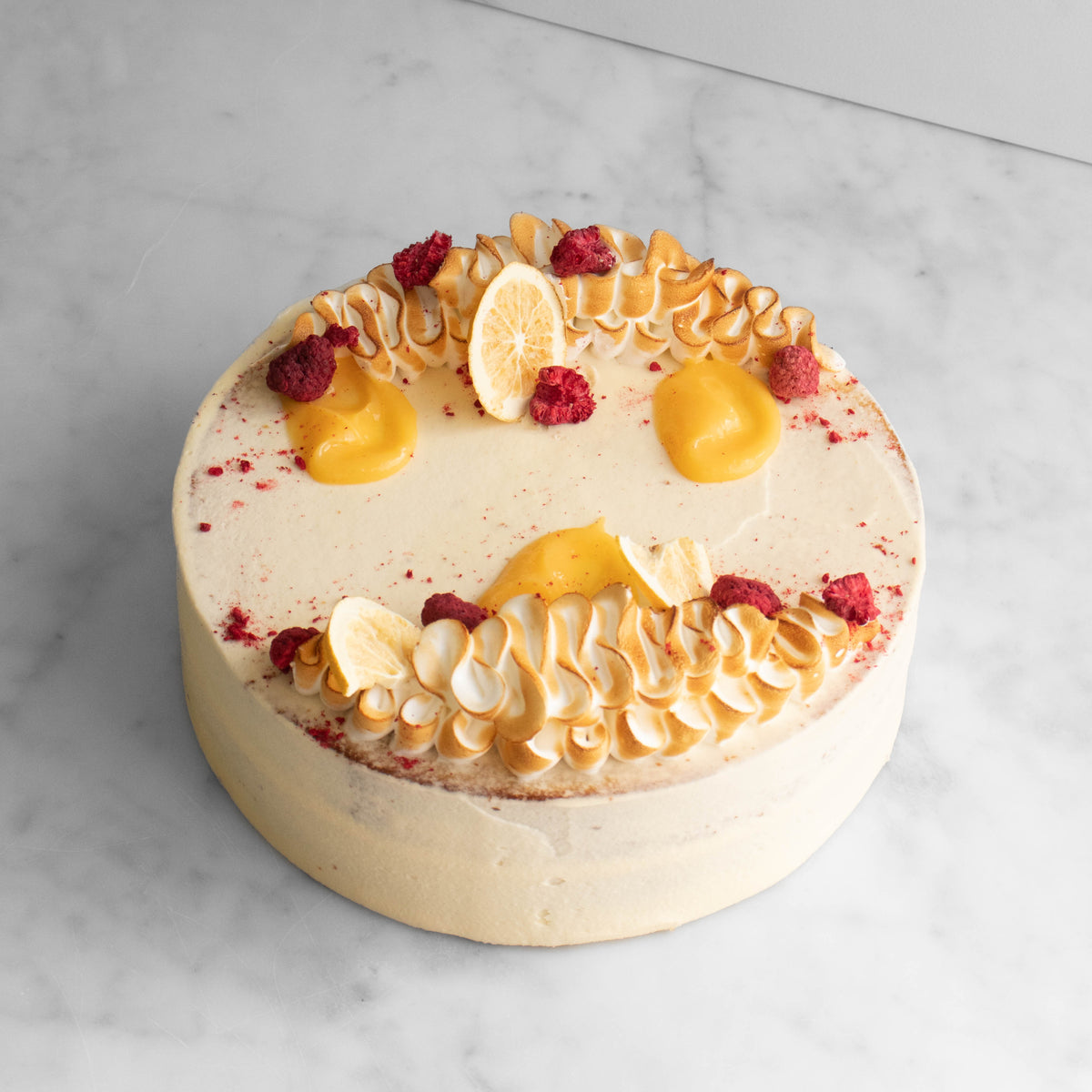Lemon & White Chocolate Meringue Cake Auckland Delivery House of