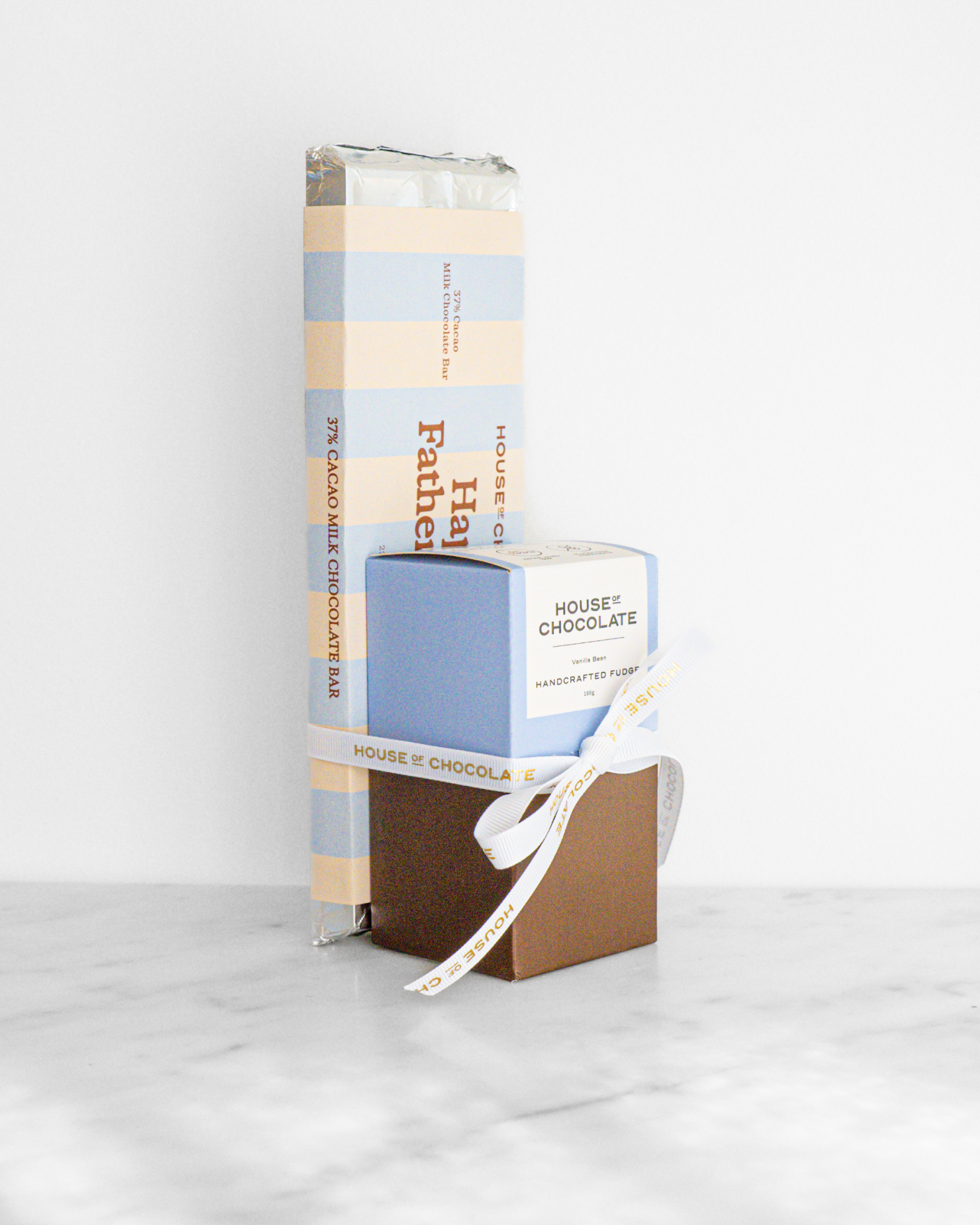 Happy Father's Day Milk Chocolate Bar + Handcrafted Fudge Duo