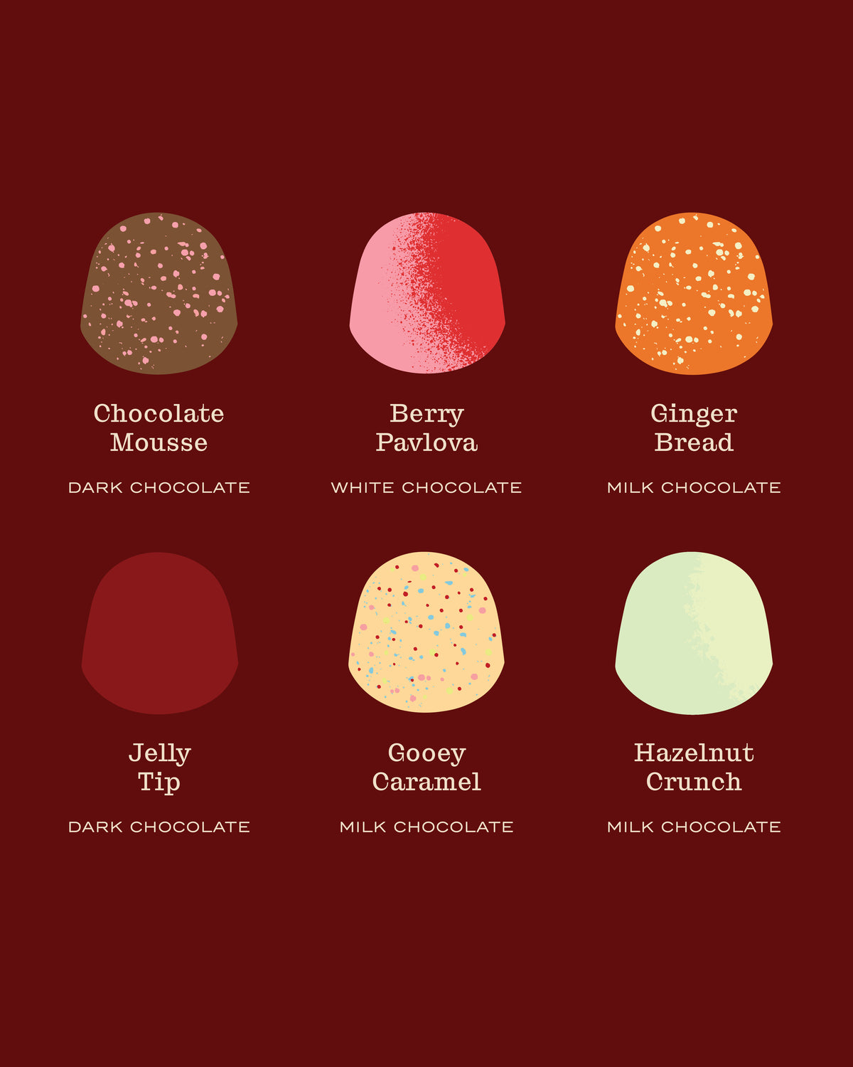Merry Christmas Six Piece Christmas Bonbon Selection