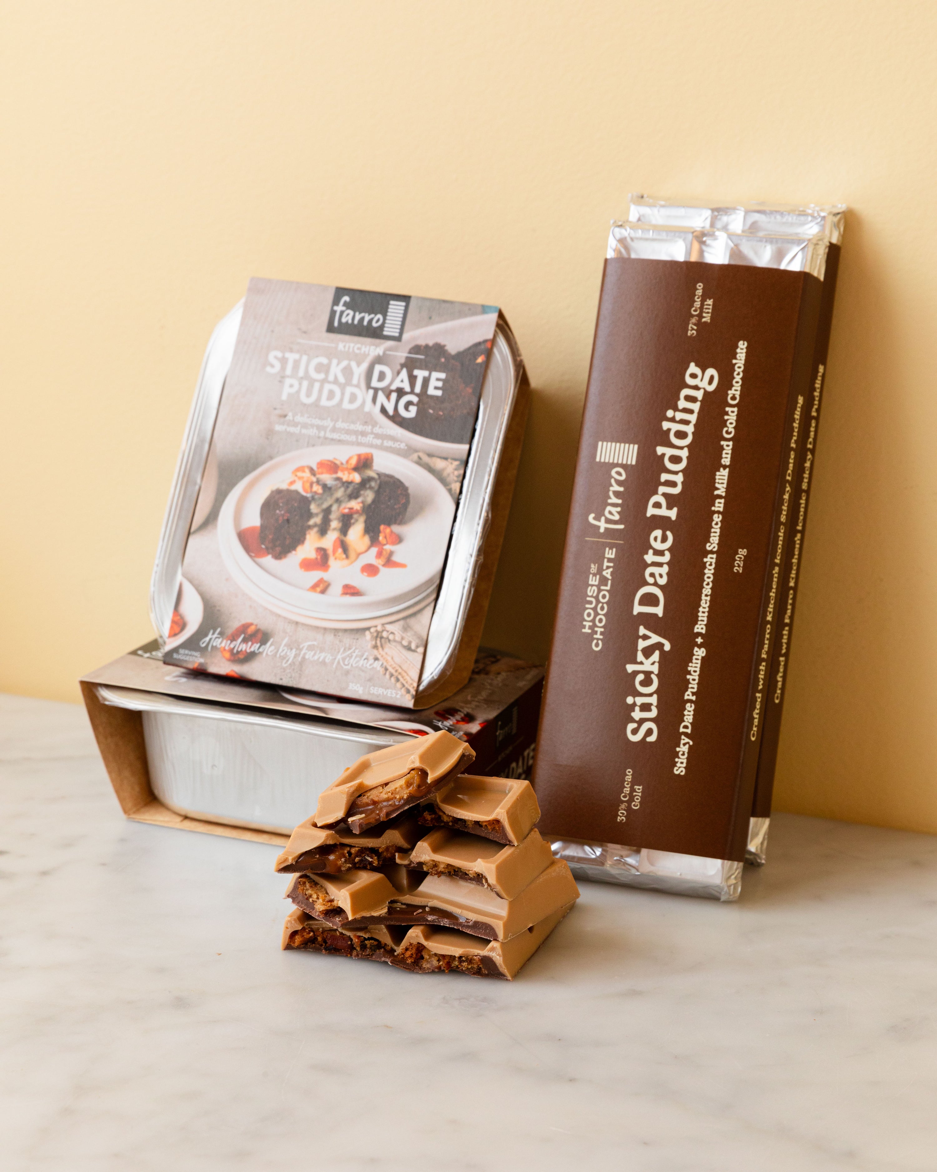 Sticky Date Pudding Chocolate Bar | Farro x House of Chocolate