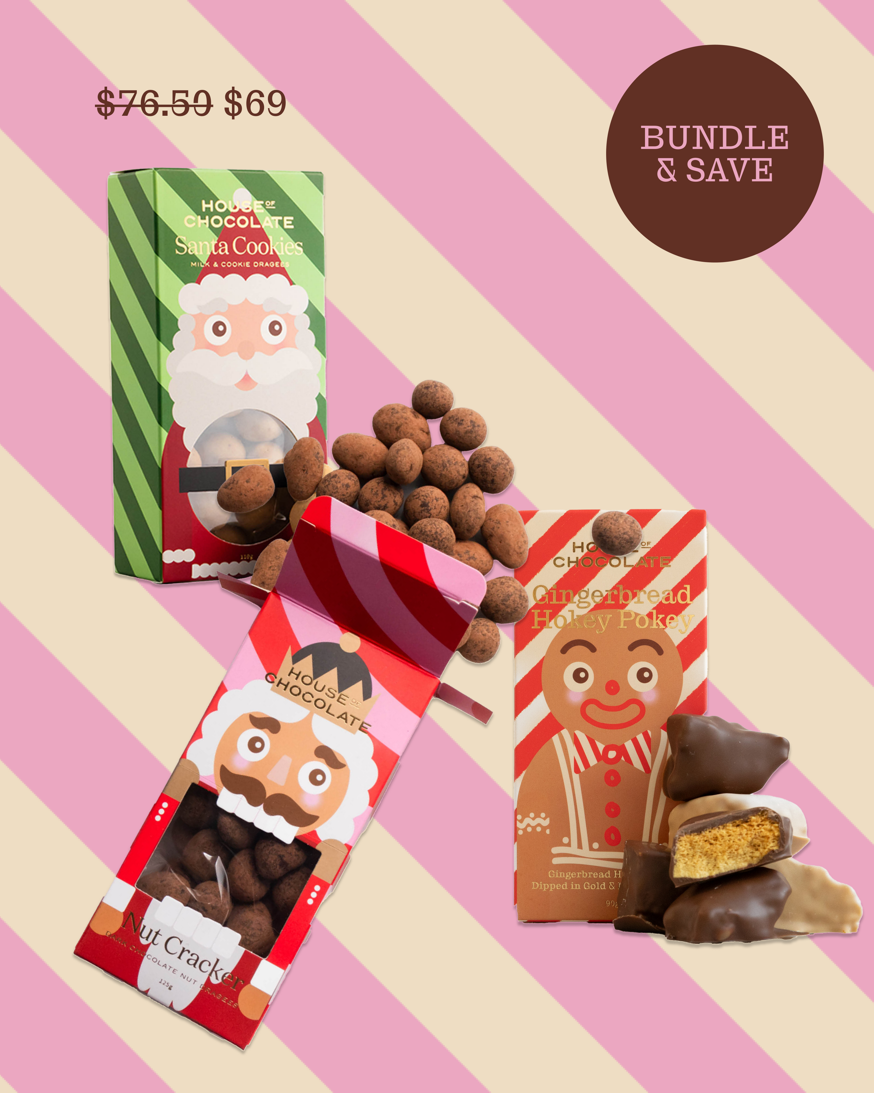 Festive Trio | Santa, Nutcracker & Gingerbread