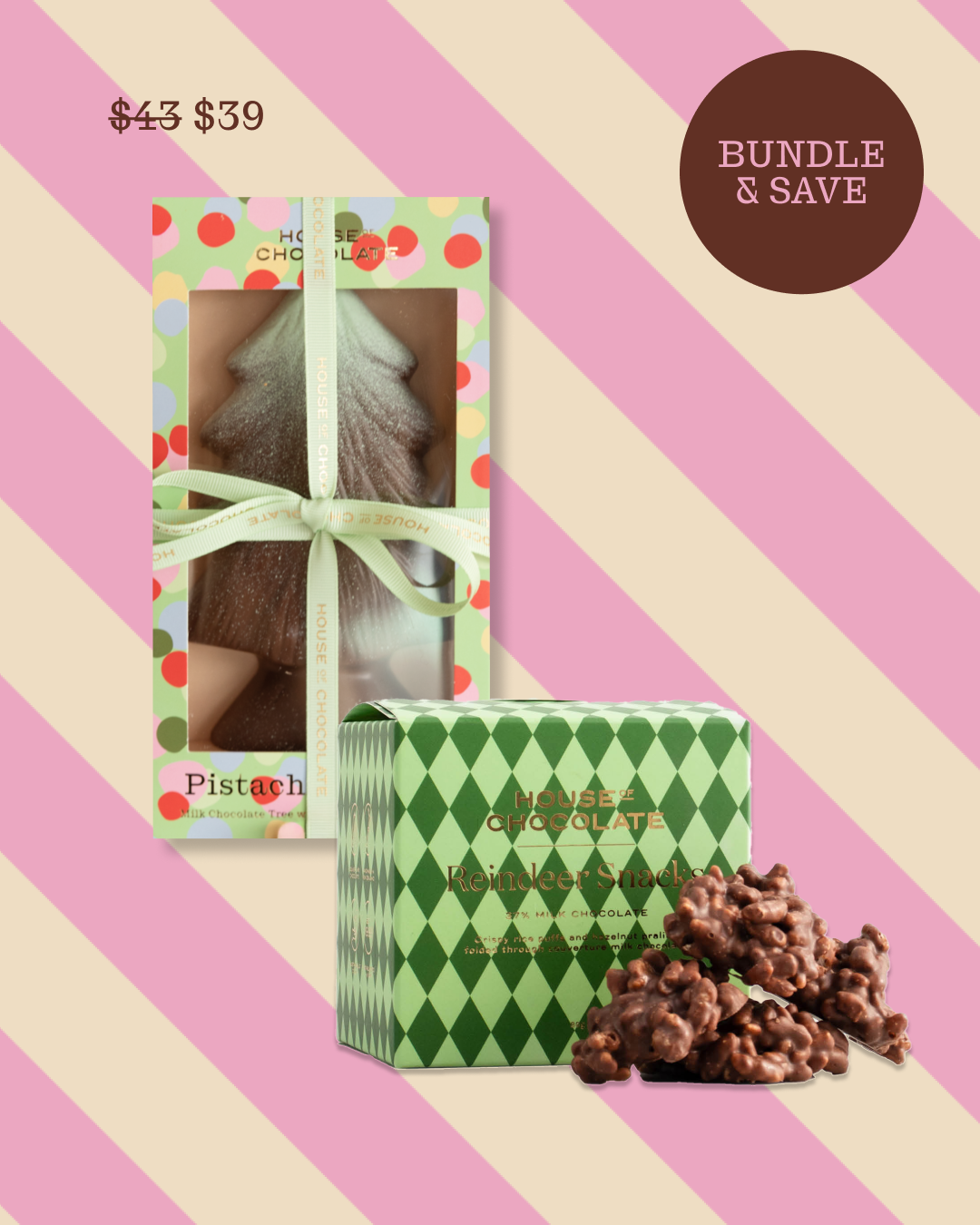 Pistachio Knafeh Tree + Reindeer Snacks Duo