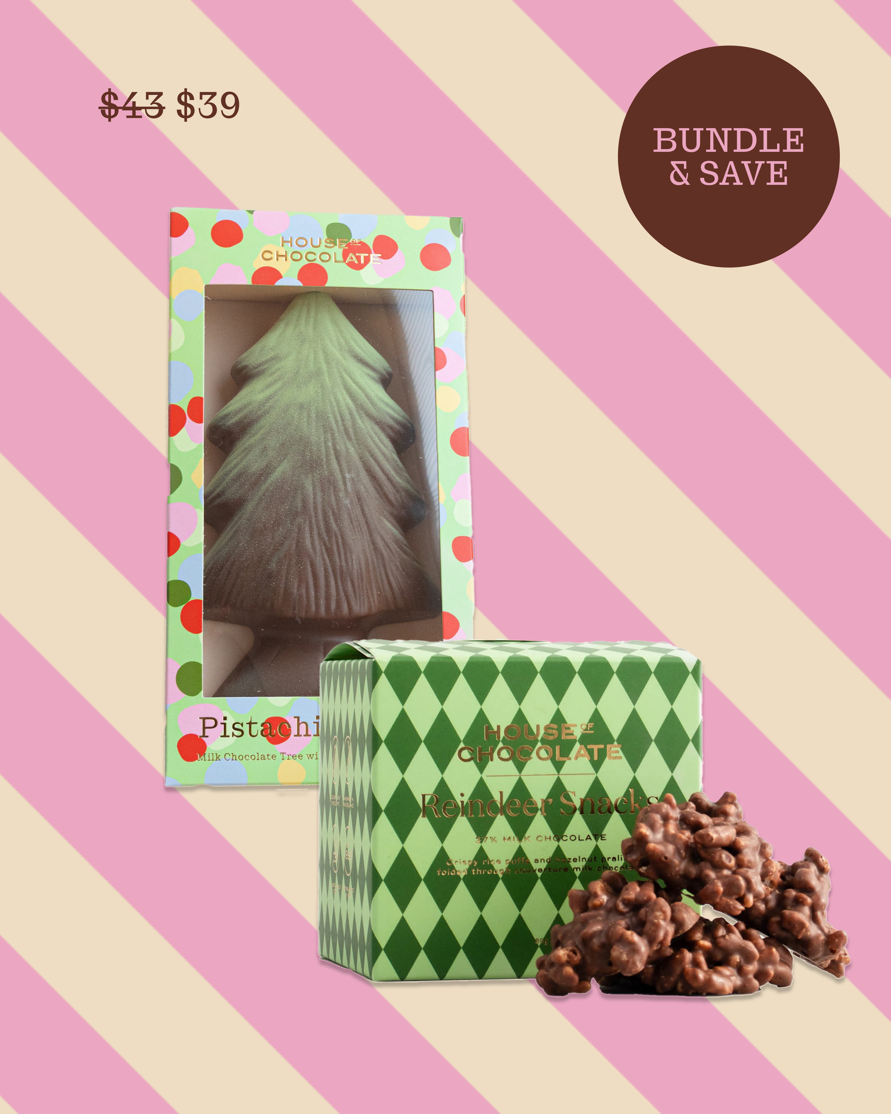 Pistachio Knafeh Tree + Reindeer Snacks Duo