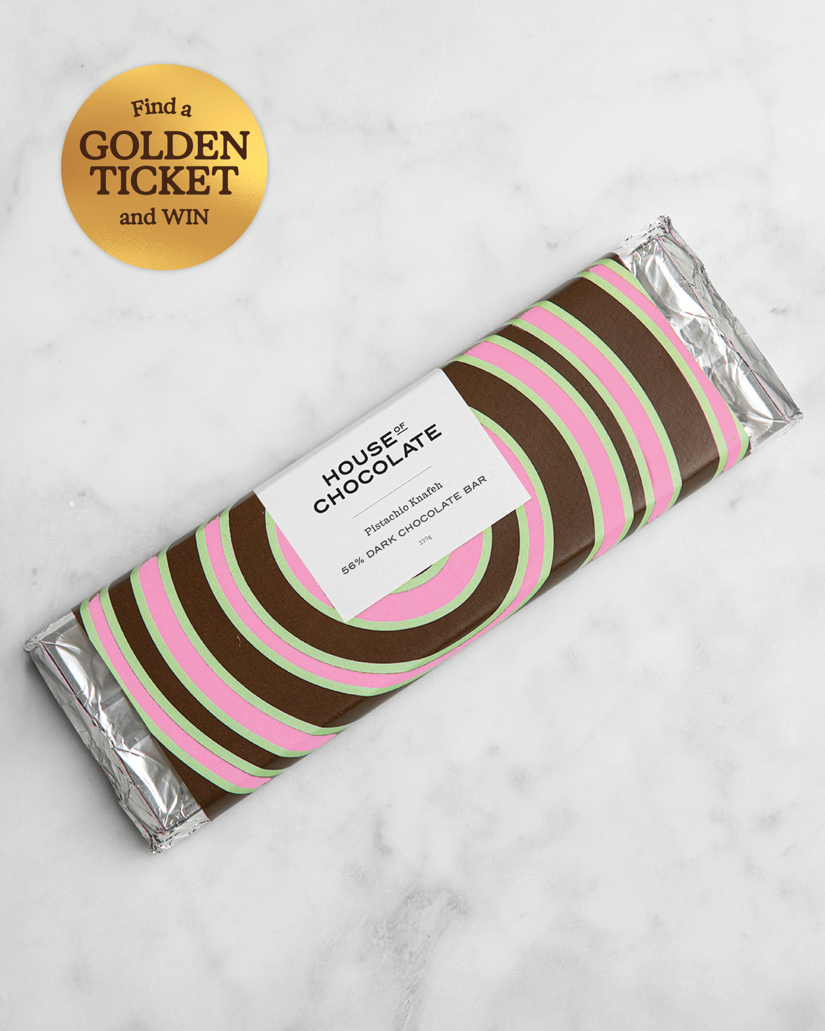 Pistachio Knafeh Dark Chocolate Bar