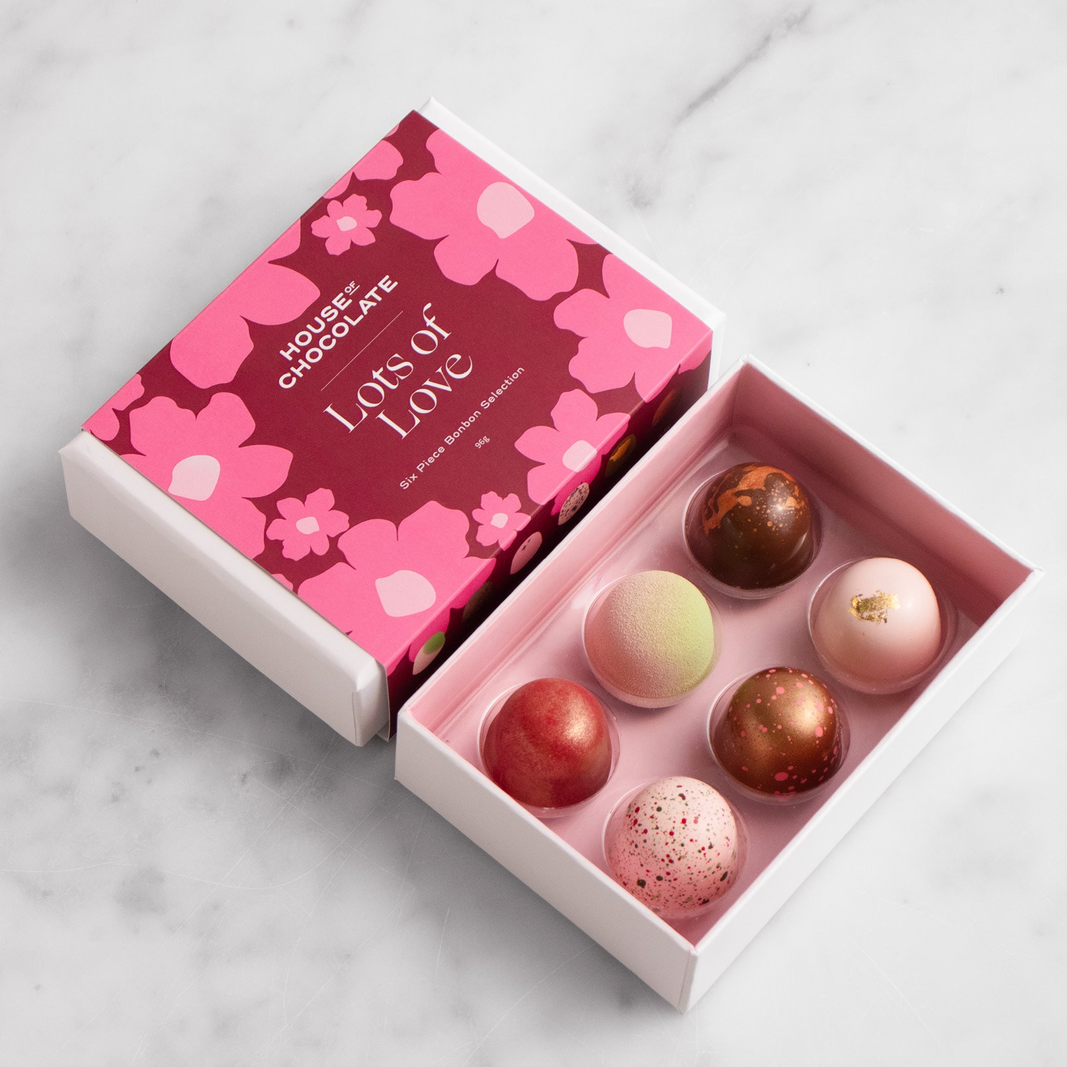 Honey Macadamia Bar + 6pc 'Lots of Love' Bonbon Box Duo