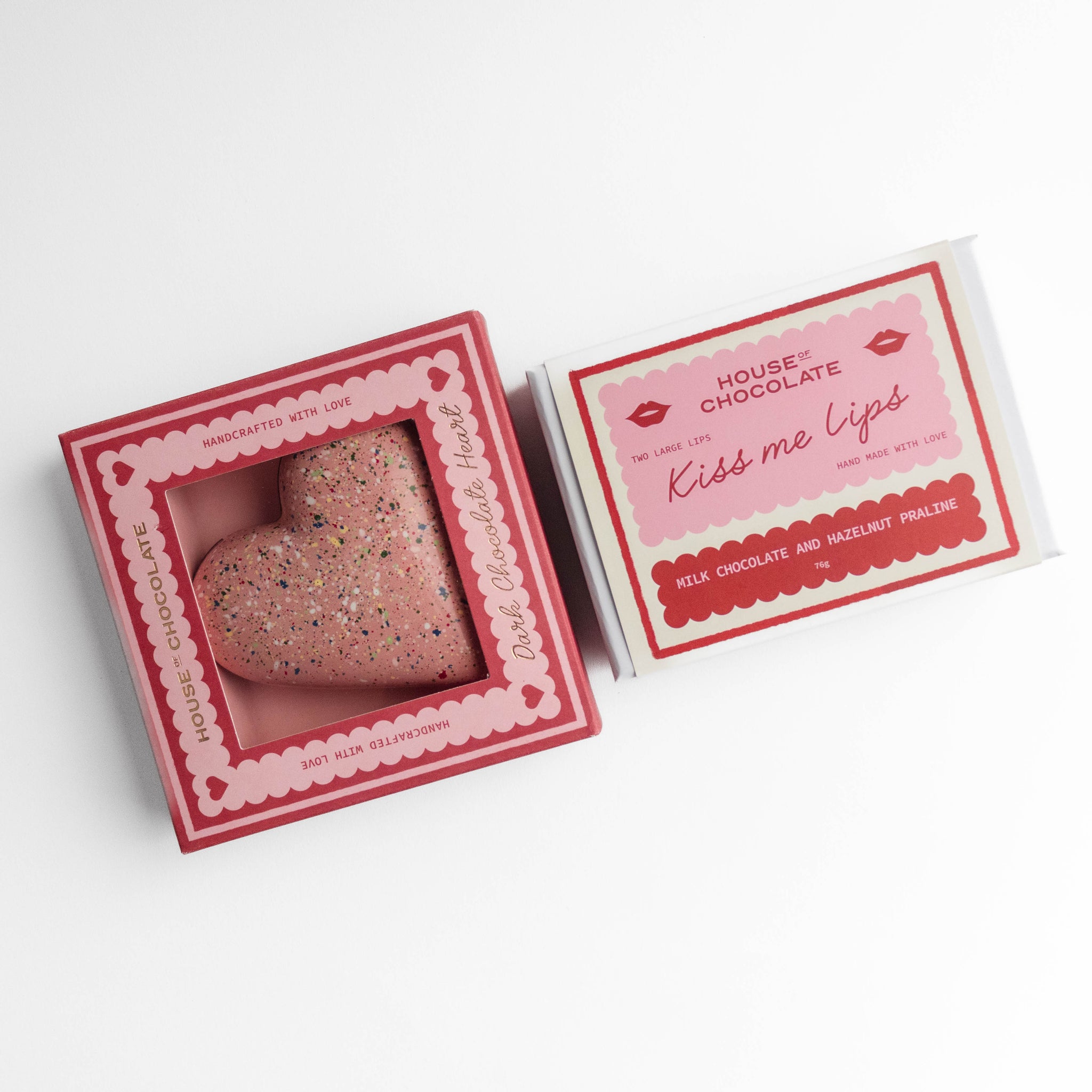 Chocolate Heart & Kiss Me Lips Box Duo