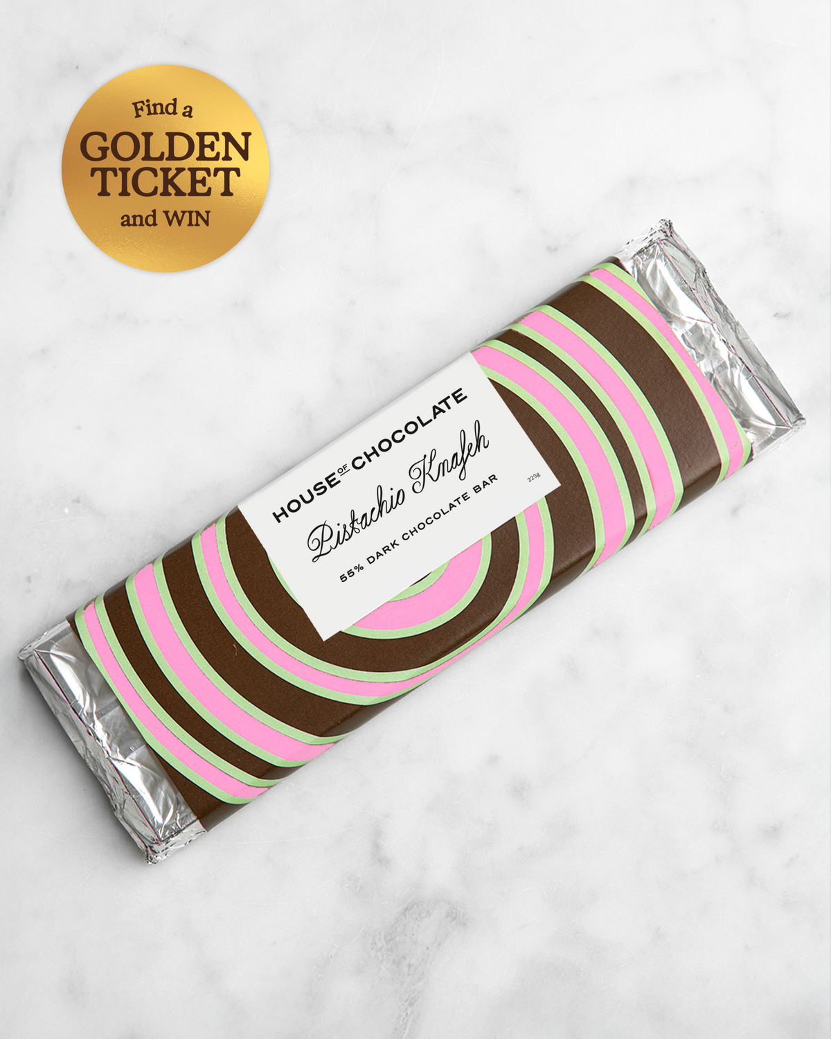 Pistachio Knafeh Dark Chocolate Bar