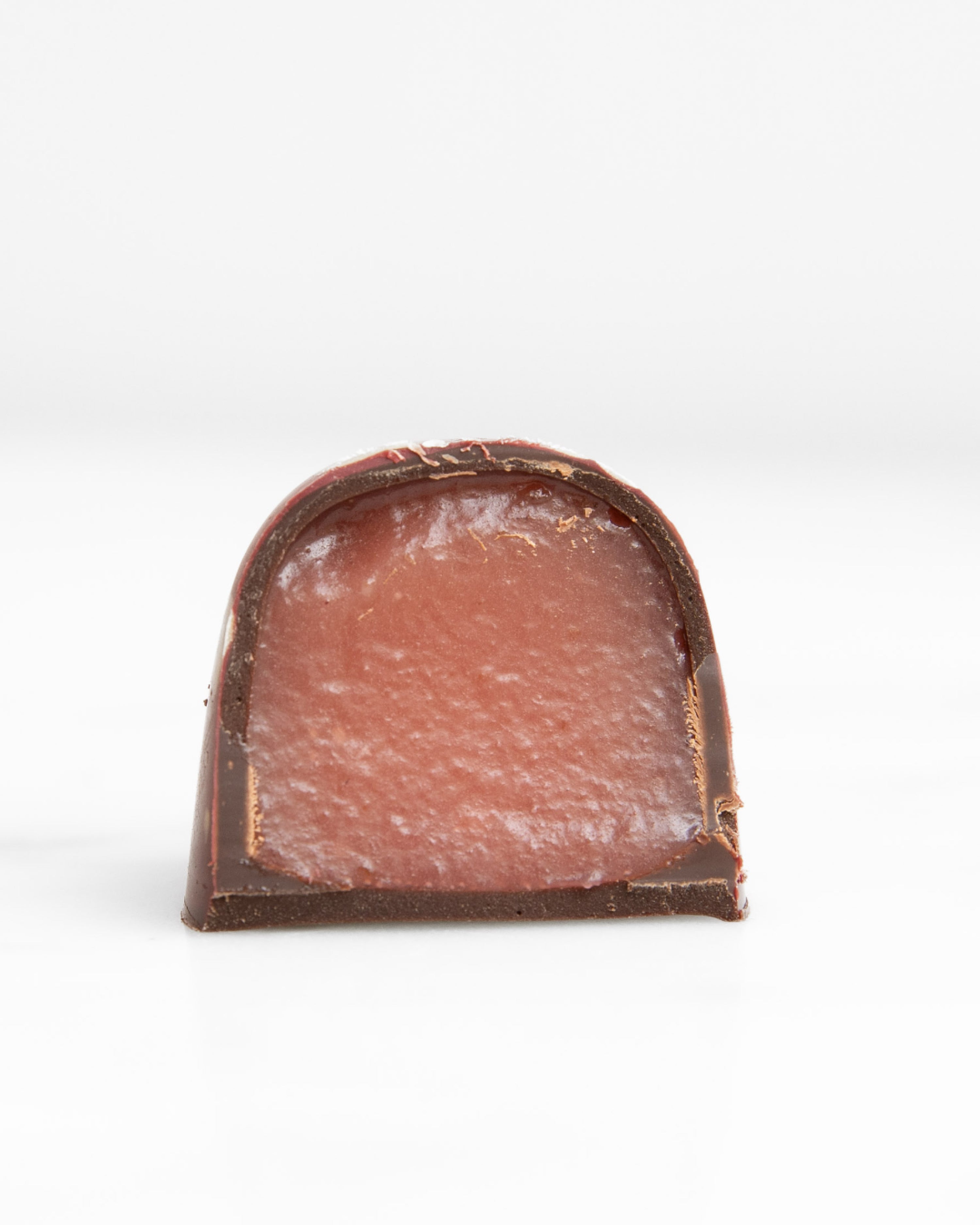 Three Piece Raspberry Creme Dark Chocolate Bonbons